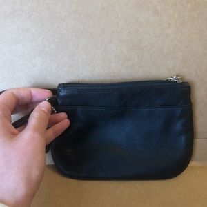 Coach Small Black Leather Wristlet
